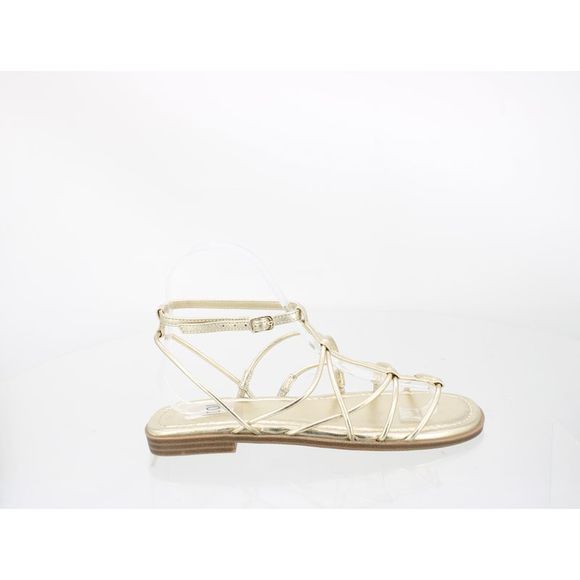 Farylrobin Womens Calli Gold Ankle Strap Sandals Size 7 Medium (B, M) - Picture 1 of 4